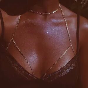 Minimalist Gold Chest Body Jewelry Chain